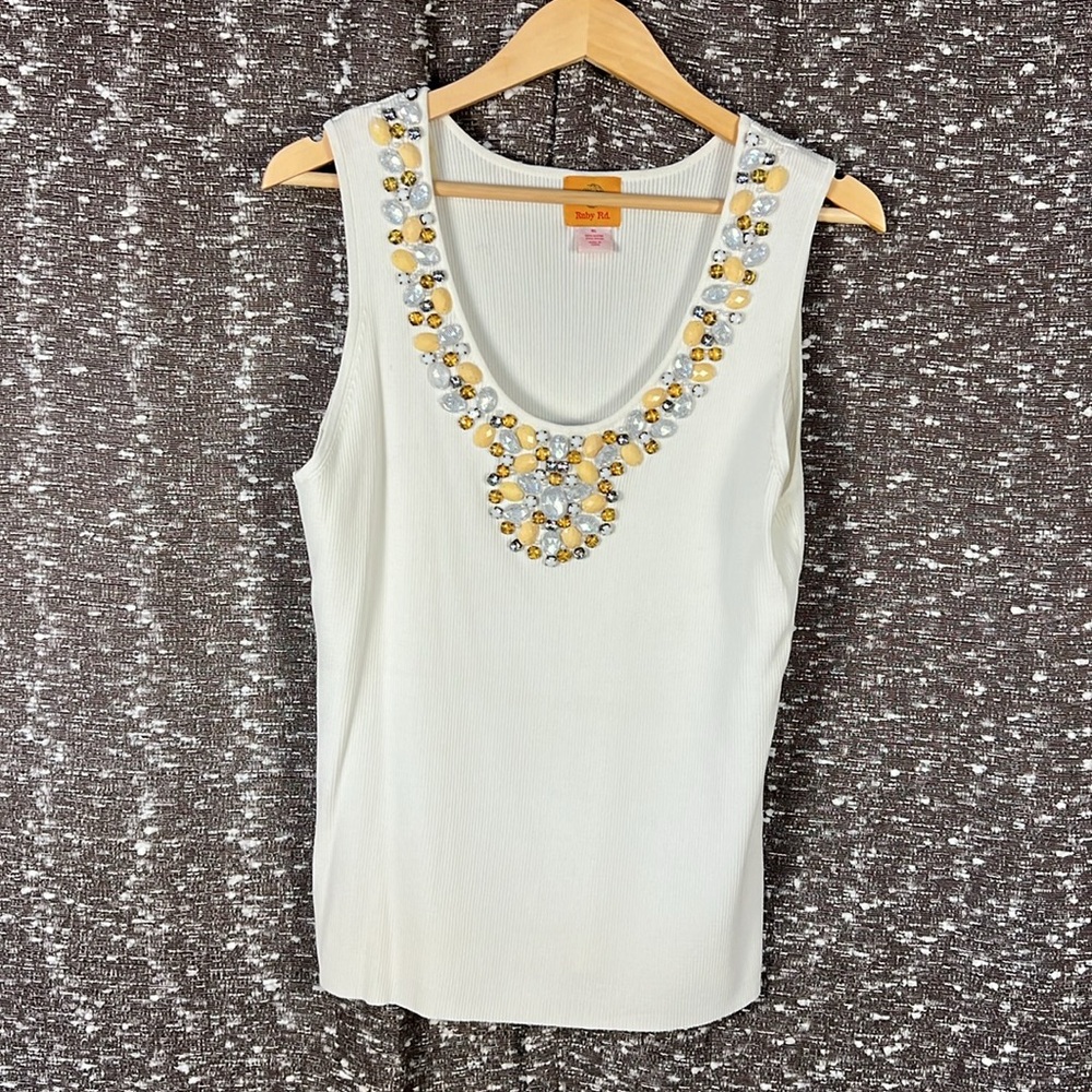 Women’s Vintage‎ Ruby Rd. Ivory Beaded Tank Blouse